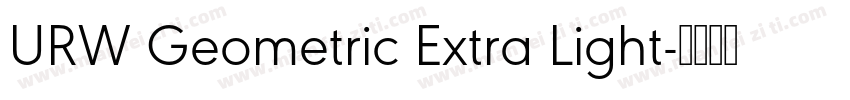 URW Geometric Extra Light字体转换
